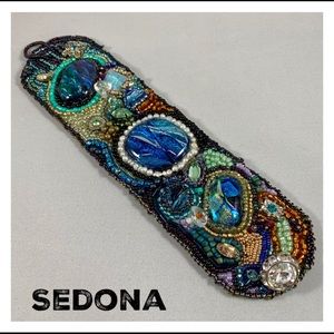 “Sedona” Cuff Bracelet Artisan Crafted Beaded